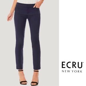 Ecru Black Madison Comfy Slim Trousers 6 EUC